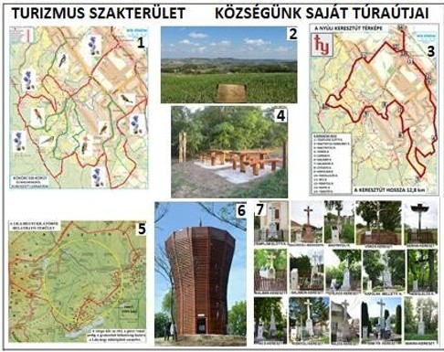 7. tabló – Turizmus szakterület - Községünk saját túraútjai