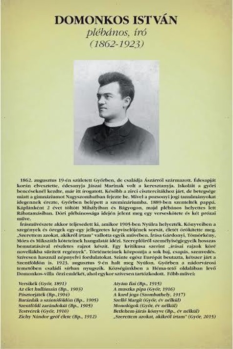 Domonkos István emléktáblája