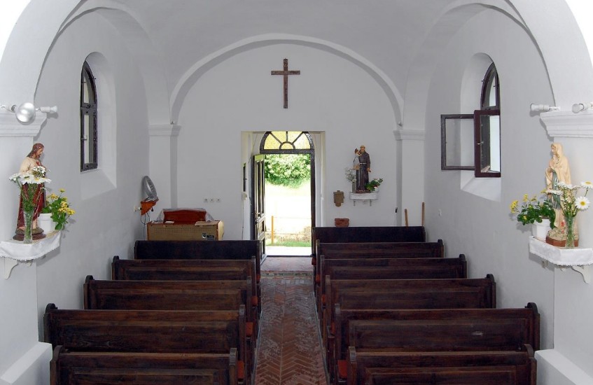 A kápolna belső tere