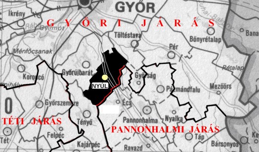 Nyúl község földrajzi bemutatása